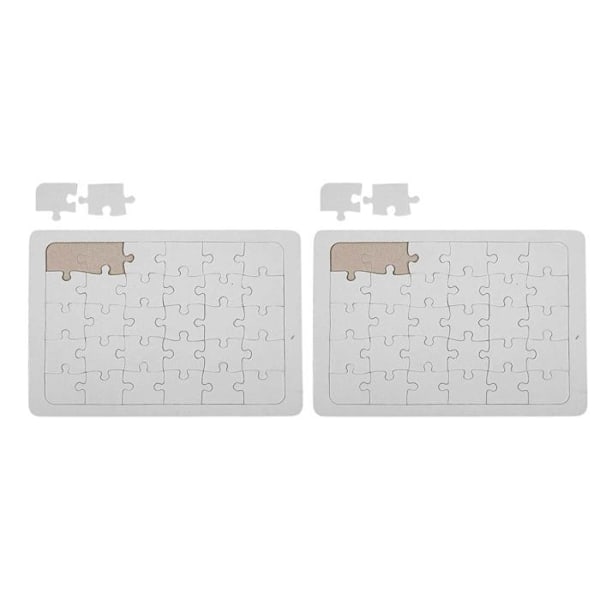 2 vita pussel för att dekorera 30 bitar 15 x 21 cm Vit
