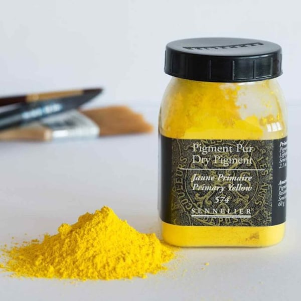 Pigment för färgskapande - 70 g burk - Primärgul Gul