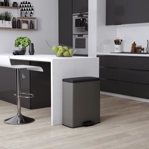 Pedalspand Rectangle - DECO BIN - 65 L - Antracit - Curver antracit