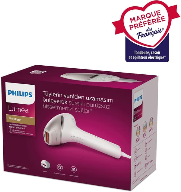 Philips epilator med pulserende lys & laser hvid/grå - BRI940/00 Vit