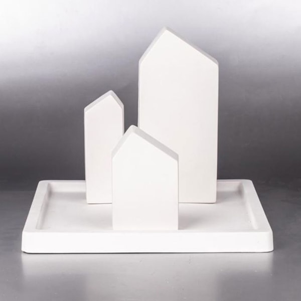 Mould - Standard - Huse med asymmetrisk tag - Plast - 24 x 19 cm - Let at tage ud Transparent