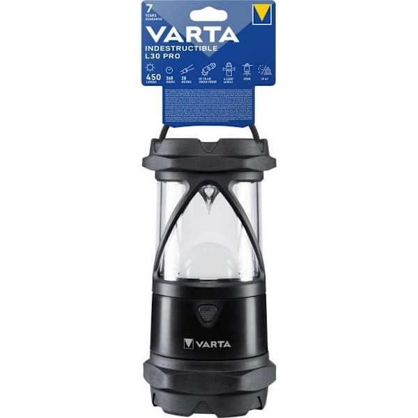 VARTA Indestructible L30 Pro 450lm campinglanterne 7 års garanti Stødsikker IP67 Ekstreme aktiviteter