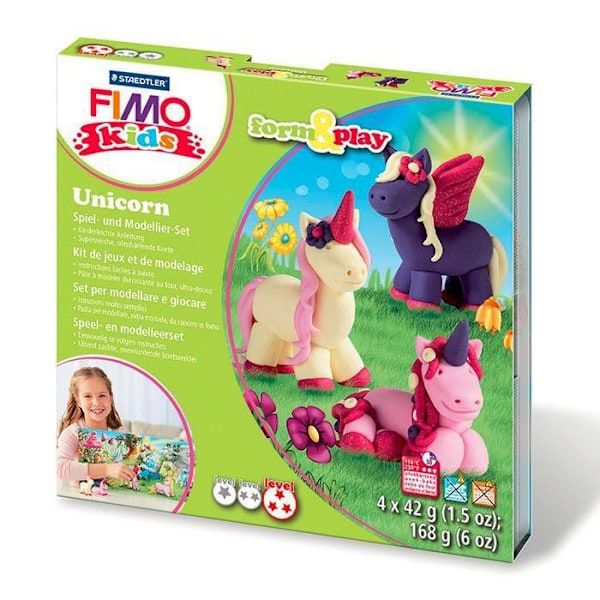 Kit Fimo Kids Enkelt V2 8034 19 Ly02 Flerfärgad
