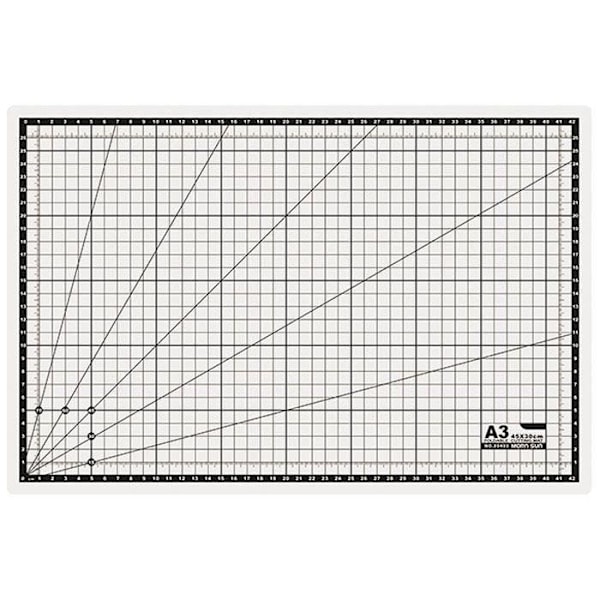 Itseparantava taitettava matto 45 x 30 cm Svartvitt