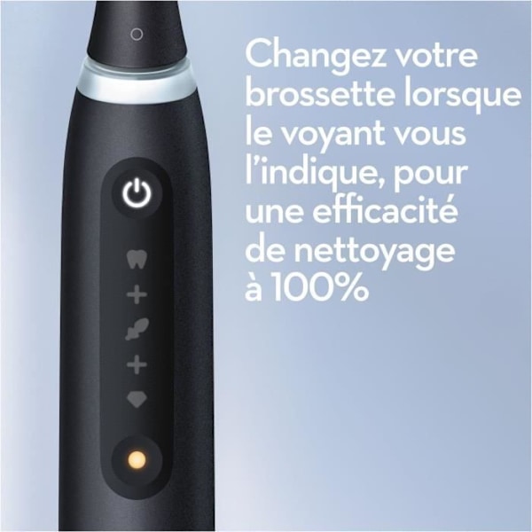 ORAL-B iO5 tilsluttet elektrisk tandbørste - sort - Bluetooth, 1 børstehoved og 1 rejsetaske