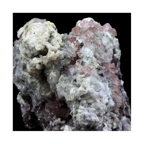 Sten og mineraler. Pink fluorit. 485,5 øre. Mont Blanc-massivet, Frankrig. Rosa