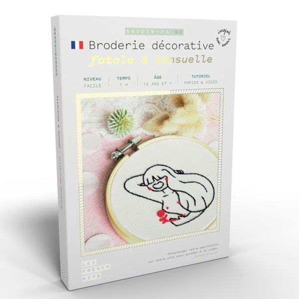 Broderikit - Franske Kits - Fatal og sensuel - Let - 7 dele - Inkluderet Flerfärgad