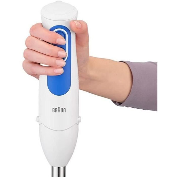 BRAUN MQ3000WH Smoothie Plus آسوفی - Valkoinen ja Sininen Пид Миксер