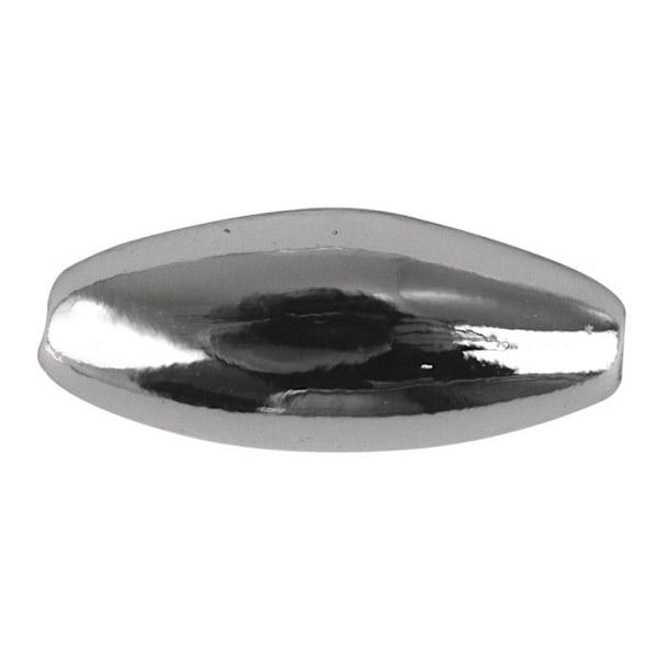 Plastpärlor, 6x14 mm, silver, förpackning om 12 stycken