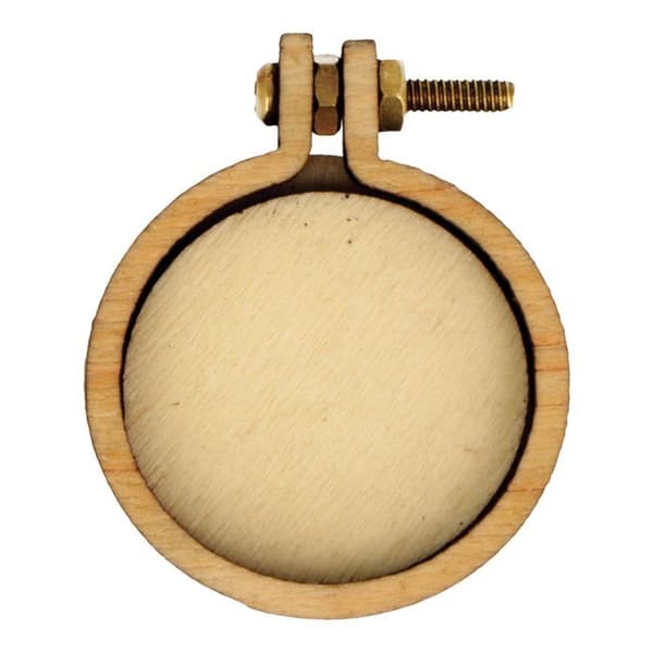 10 pyöreää riipusta brodeerattavaksi 2,4 cm Beige