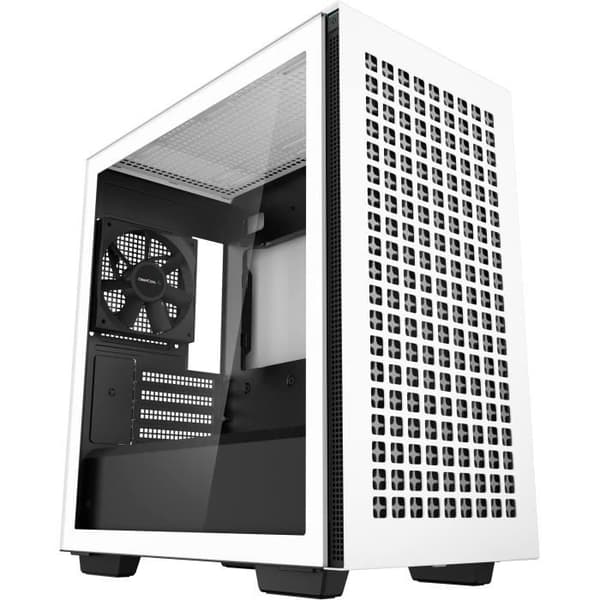 PC-kabinet uden strømforsyning - DEEPCOOL CH370 (Hvid) - Mini tower - Micro-ATX format