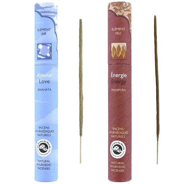 Duo af ayurvedisk røgelse - Energi & Kærlighed