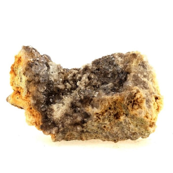 Sten og mineraler. Fluorit + Kvarts. 471,50 øre. La Cabaña, Berbes, Spanien.