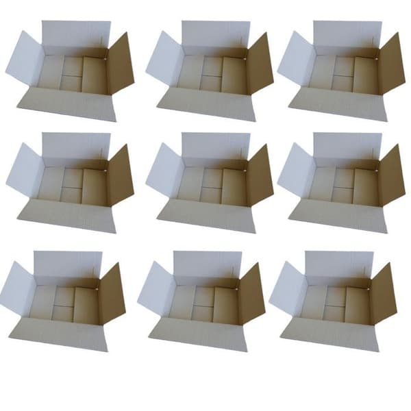 10 st packboxar 31 x 21 x 7,5 cm brun
