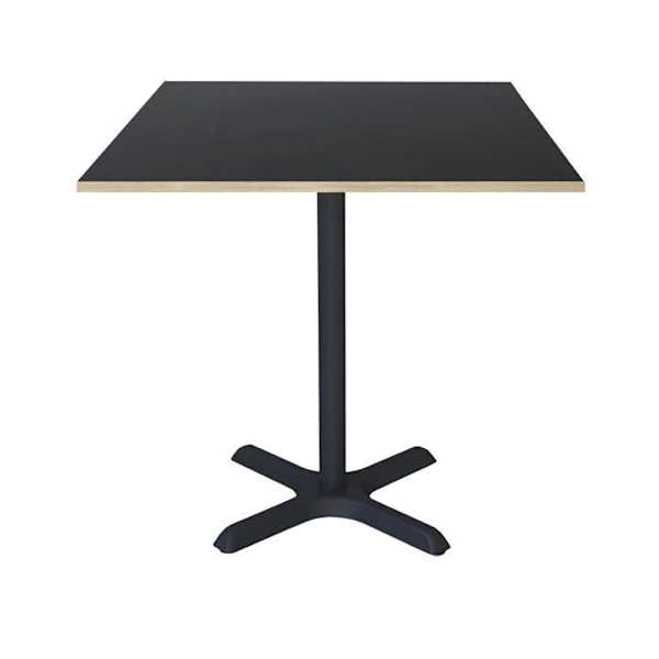 Bord 70 x 70 cm - Dina model sorte trækanter Svart