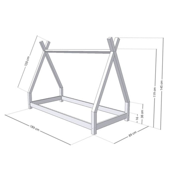 NAKANA barnsäng 80 x 180 bensingrön Grön