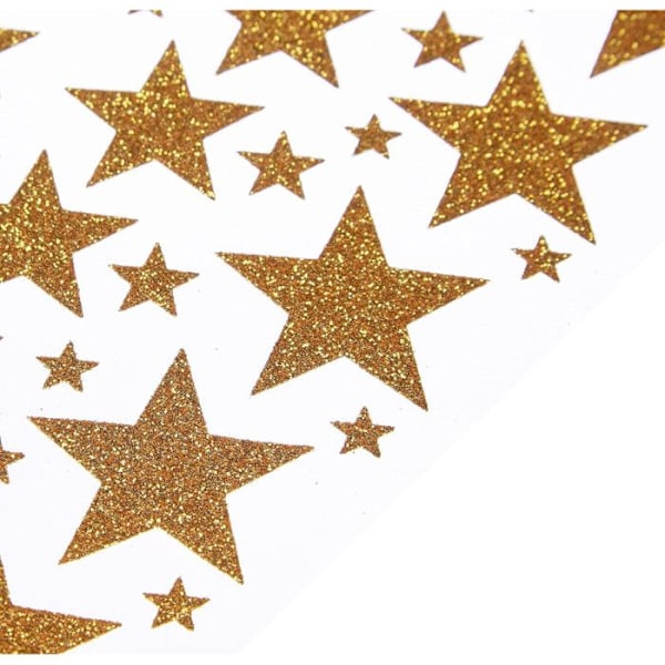 Guld glitterstjerneklistermærker gyllene