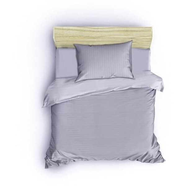 Sängkläder - 1 påslakan 220 x 240 cm + 2 örngott 60 x 60 cm - 70% polyester, 30% bomull - Grå Grå