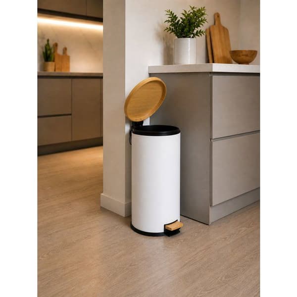Köksavfallskorg med Pedal - FOREST - 30 L - Matt Vit - Kitchen Move Vit