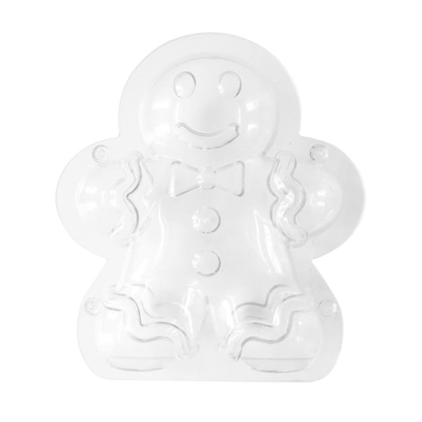 3D-form för choklad - SCRAPCOOKING - Pepparkaksgubbe - 18 x 15,9 x 6 cm - Plast - Transparent Transparent