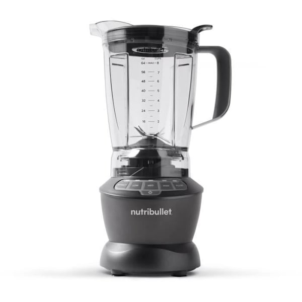 Blender - NUTRIBULLET - NBF500DG - 1200 Watt - Kande 1.65L - 2 kopper og 2 rejselock medfølger - Sort - BPA-fri Svart