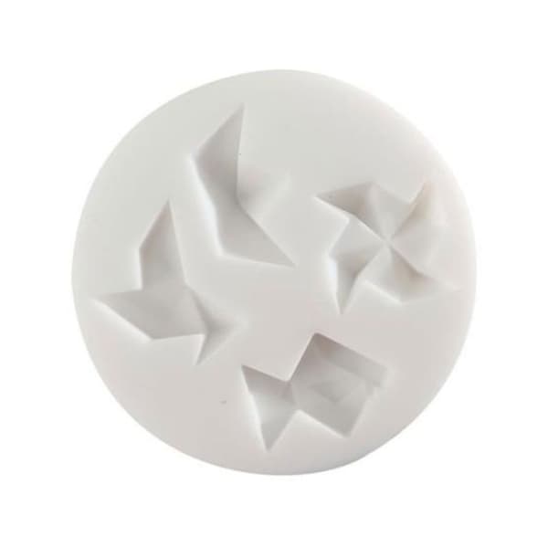 2 origami silikonformar för polymerlera Ros