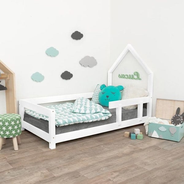 Lit cabane enfant POPPI 120 x 200 hvid 1 Vit