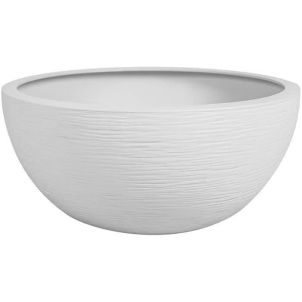 EDA Blomkruka vasque Graphit'Up 5,5L - Vit ceruserad - Ø 30 cm kalkad vit