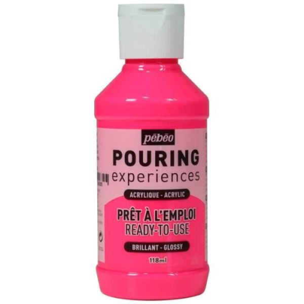 Pébéo Acrylic Pouring Paint - 118 ml Fluorescerande Rosa