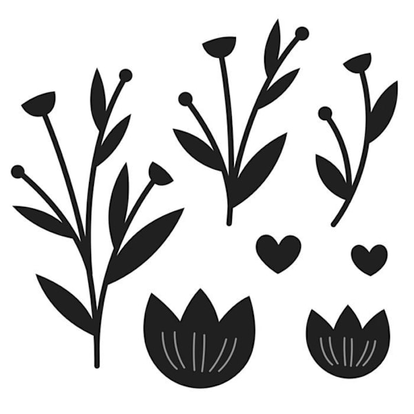 Blomsterskærematrice Grå