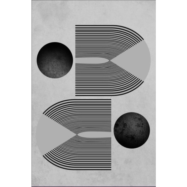 Matto - DOT - SEITSEMÄNT - Harmaa - 160x230 - Moderni - 6mm paksu Grå