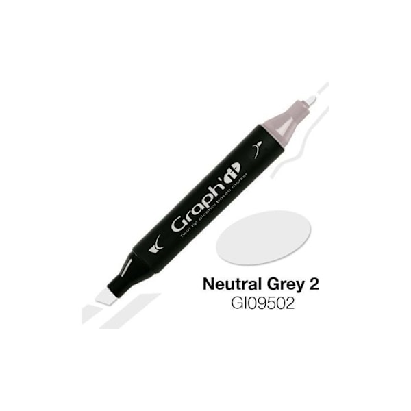 Graph'it 9502 Neutraali Harmaa 2 Alkoholi Marker Grå