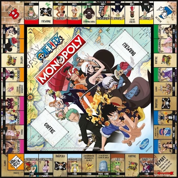 MONOPOLY One Piece - Brädspel - Fransk version En bit