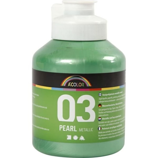 Acrylmaleri - A-Color - Lys Grøn - 500 ml - Forskellige farver - Høj kvalitet