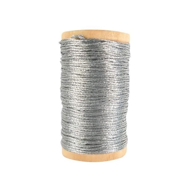 Glänsande tråd 20 m - silverfärgad Silver