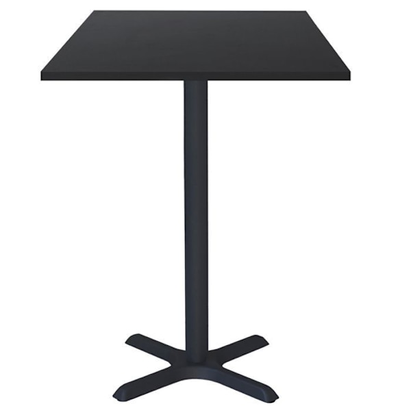 Ståbord 60 x 60 cm - Dina fod og almindelig sort model Svart