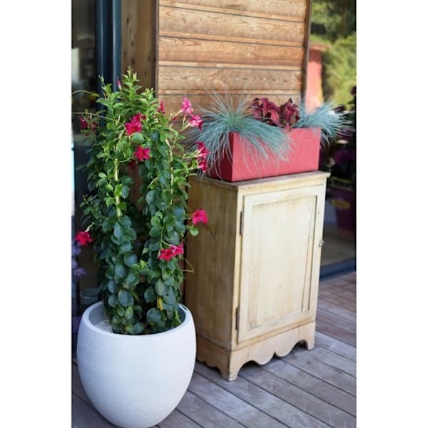 EDA Round Pot Graphit Ø50cm - Kapacitet 46L - Hvid ceruse Vit