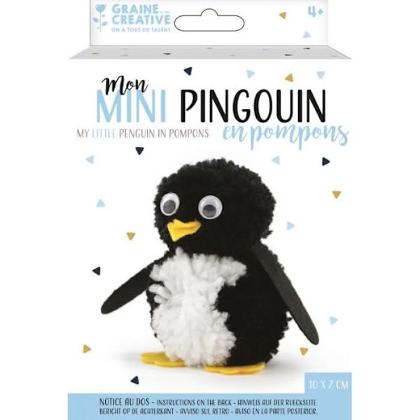 MIT MINI PINGVIN-KIT I KREATIVE FRØPOMPOMER