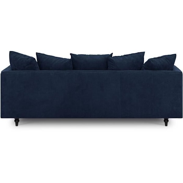 4-sits fast rak soffa - Blått tyg - Klassisk - L 212 x D 93 cm - CONSTANCE