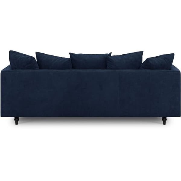 4-sits fast rak soffa - Blått tyg - Klassisk - L 212 x D 93 cm - CONSTANCE Blå
