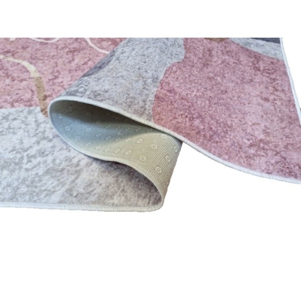 Matto - YKSINKERTAINEN - Vaaleanpunainen - 80x150 cm - Paksuus 6mm - Lateksipohja - Polyesteri Rosa