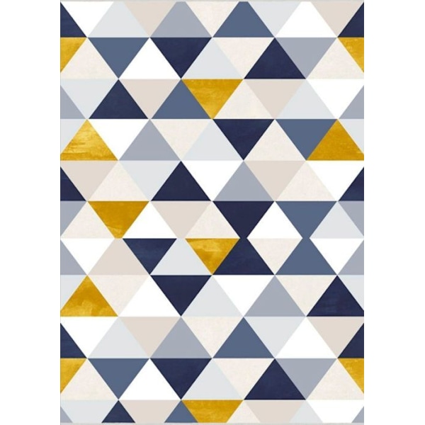 Trendy tæppe, trekant, skridsikker og maskinvaskbar, 80x150cm