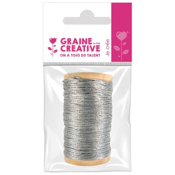 Glänsande tråd 20 m - silverfärgad Silver