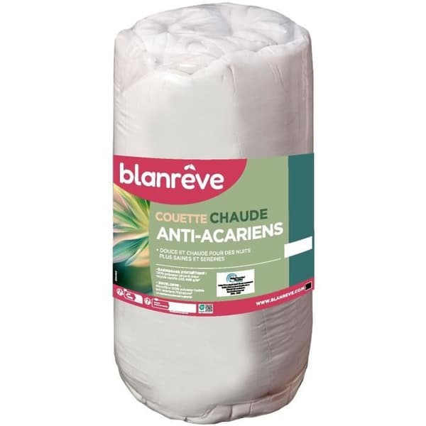 Couette Chaude 400 gr/m² - BLANREVE - Antikvalster - 260 x 240 cm - Vit Vit