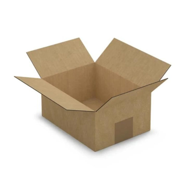 20 st förpackningskartonger 25 x 25 x 19 cm - Enkel korrugering kastanj