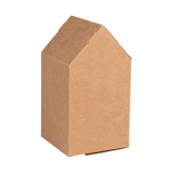 Folding box kit - House - Kraft - 14 x 7,5 x 7,5 cm