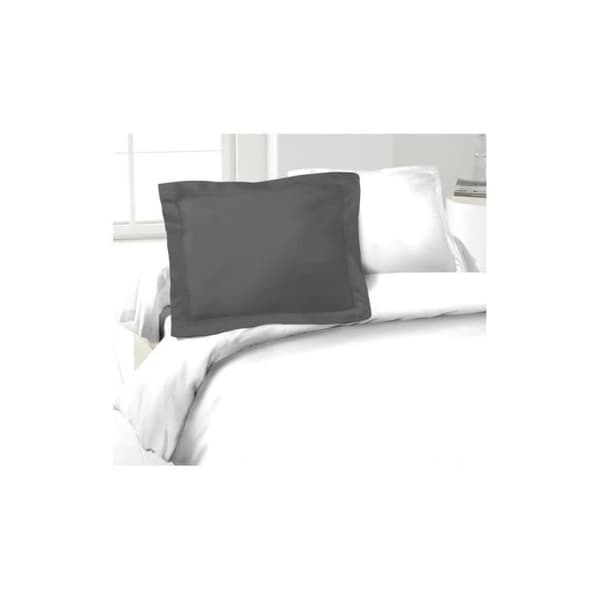 LOVELY HOME Set med 2 Kuddeöverdrag 100% bomull 50x70 cm - Mörkgrå Mörkgrå