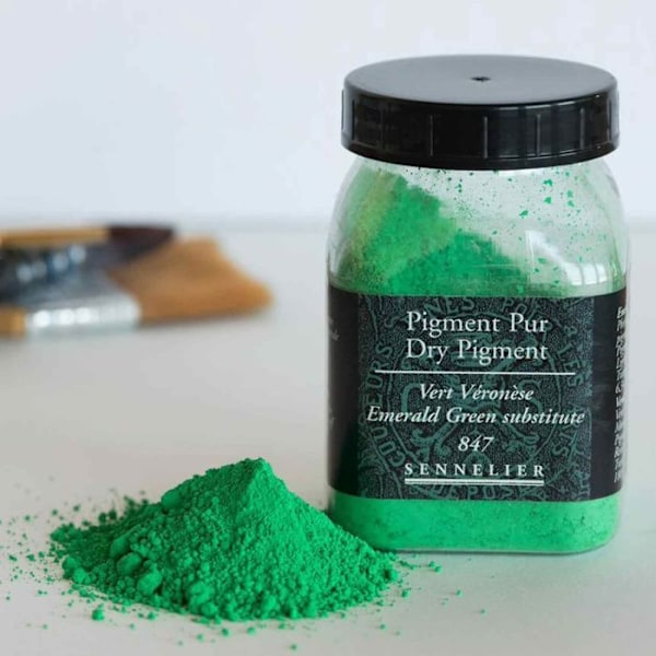 Pigmentti maalin luomiseen - 180 g ruukku - Veronesen vihreä Grön