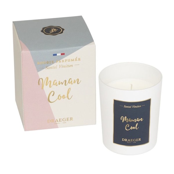 Aromastykke - Cool Mor - Glas - Vegetabilsk voks - også en bomuldslynge - 40 timers brug Vit
