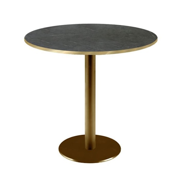 Rundt bord Ø 70 cm Rom bistro sort sten Svart